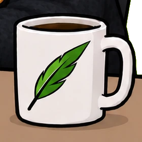 the mug he is not allowed to drink from, still on the desk